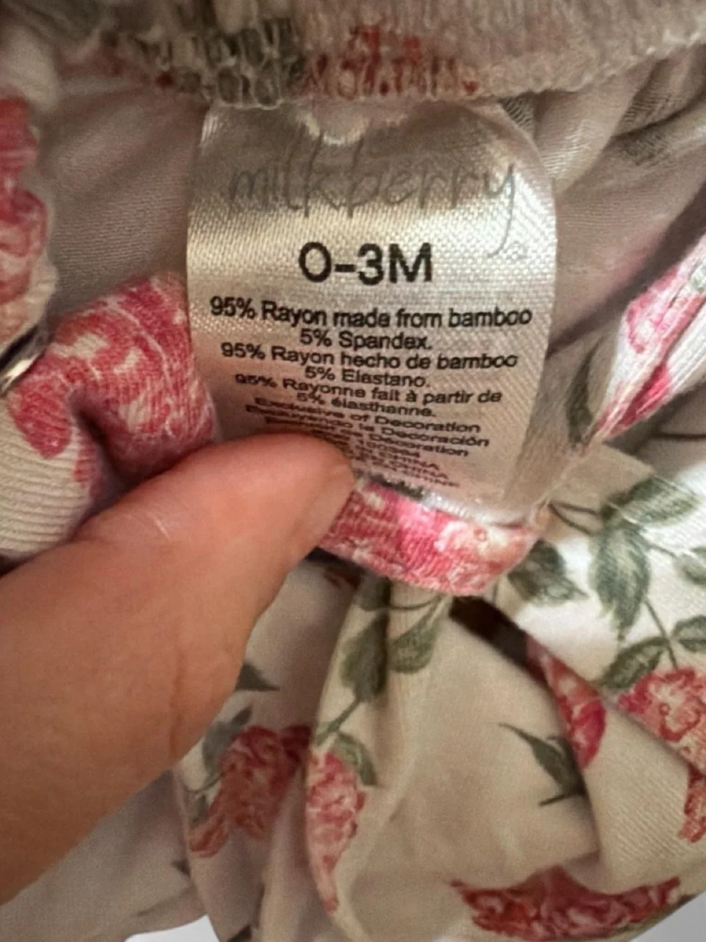 Milkberry Pink Floral Ruffled Baby One-Piece Romper